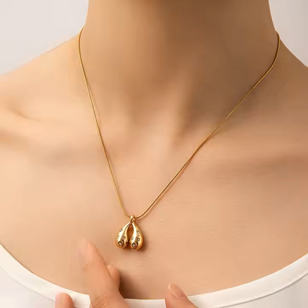 Golden Dew Drop Necklace