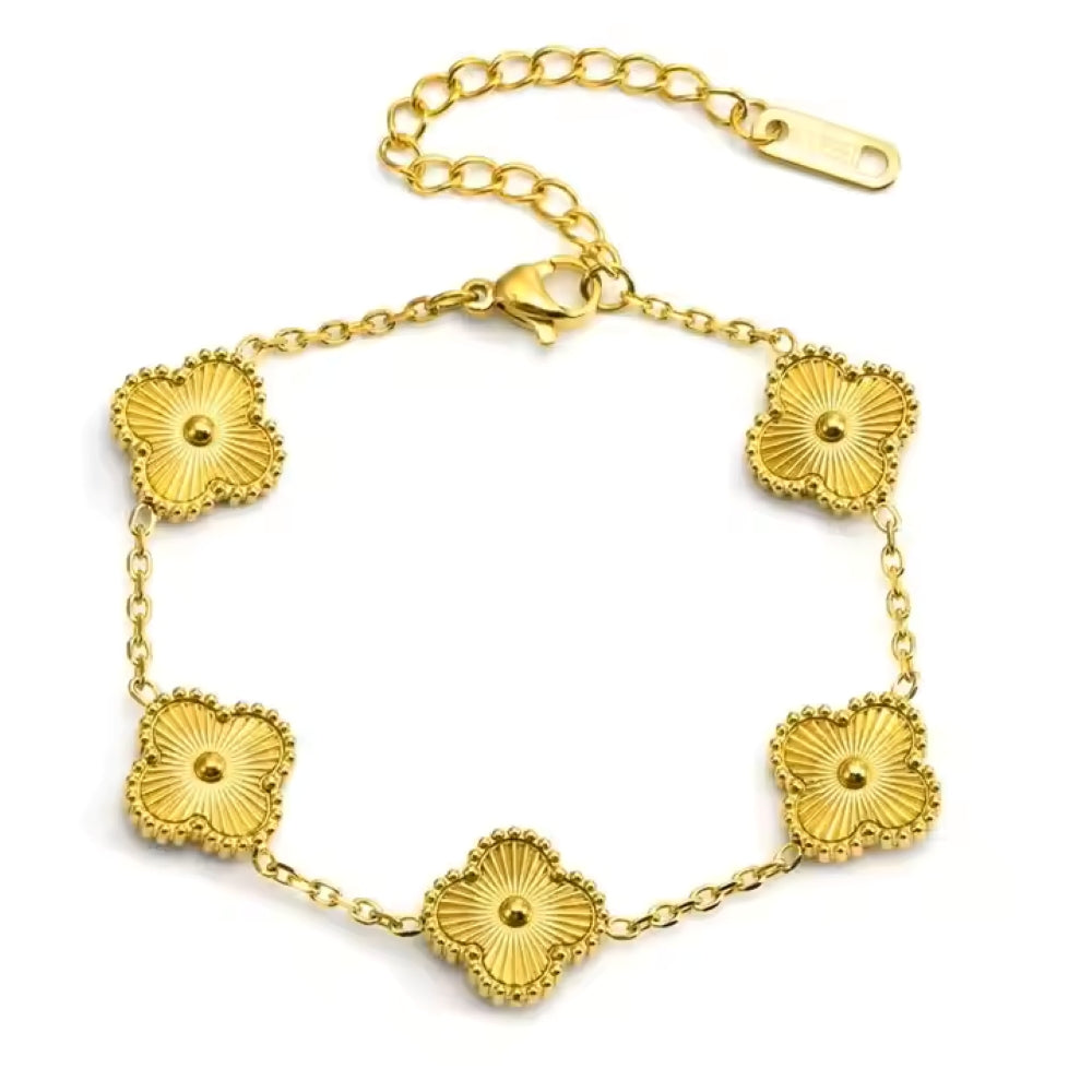 Clover Leaf Bracelet- Gold