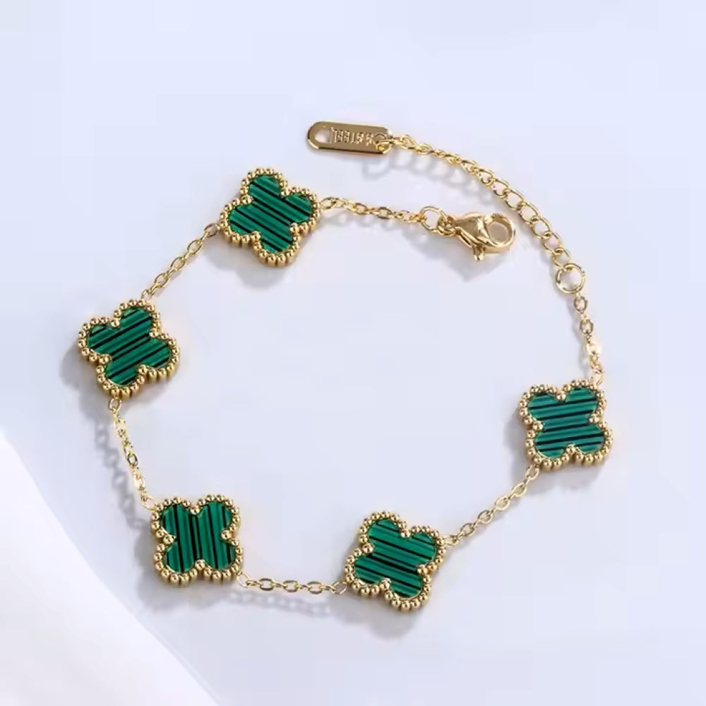 Clover Leaf Bracelet - Green