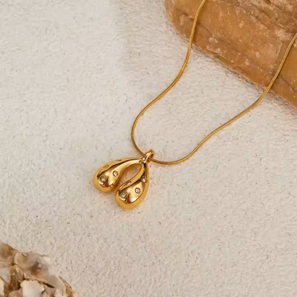 Golden Dew Drop Necklace