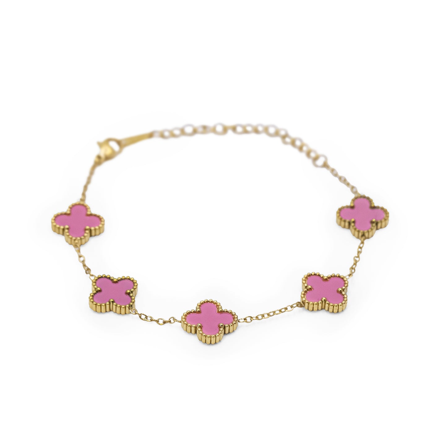 Clover Leaf Bracelet- Pink