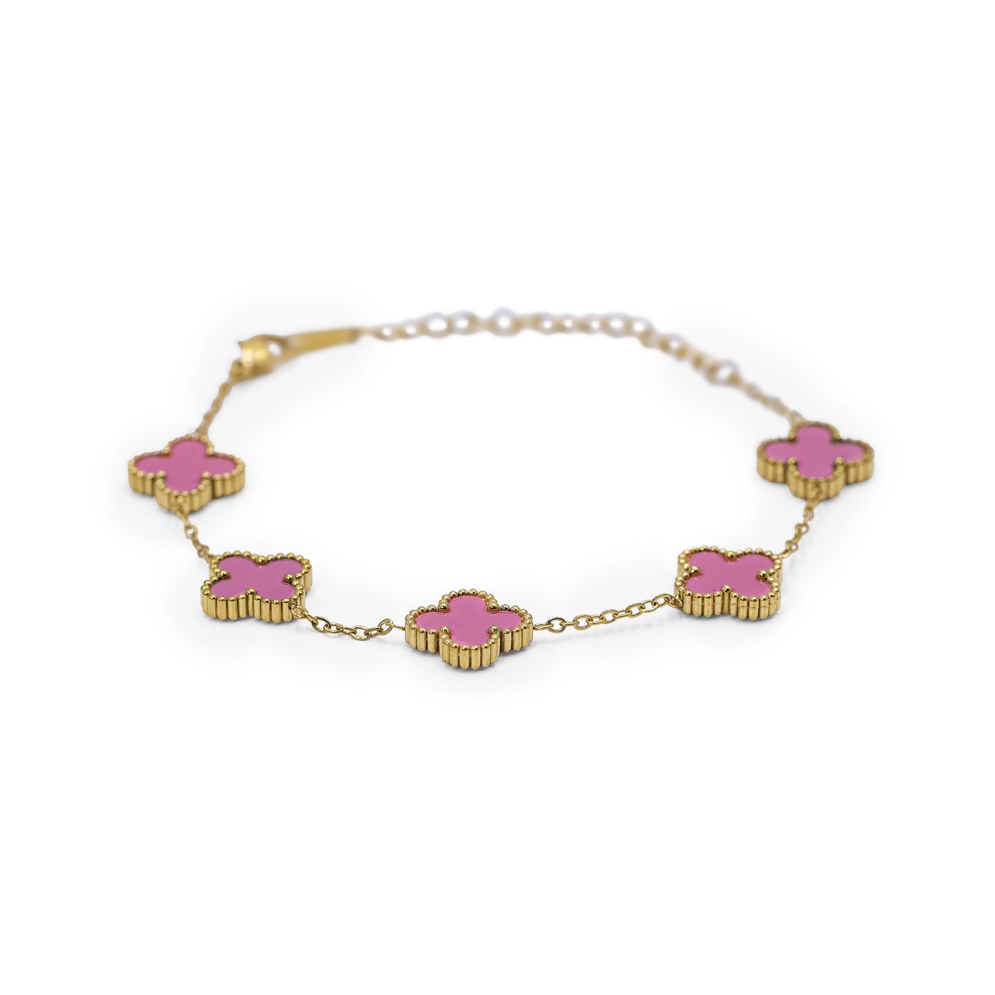 Clover Leaf Bracelet- Pink