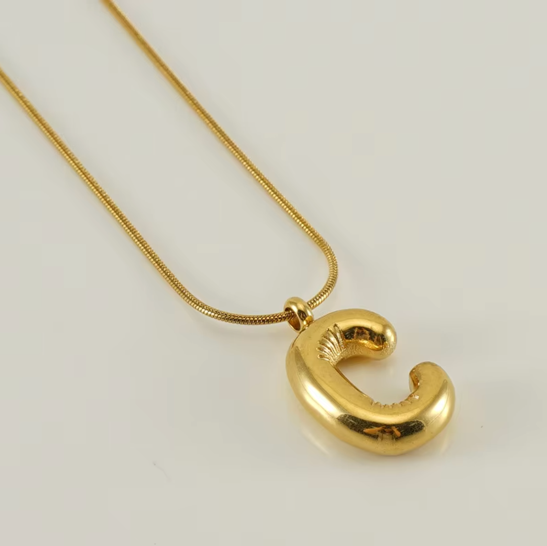 Initial Bubble Necklace