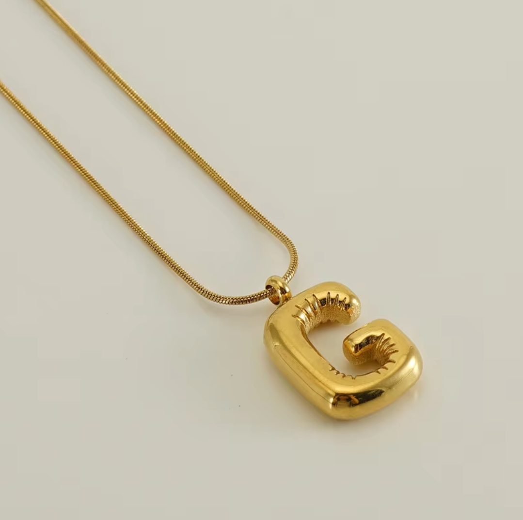 Initial Bubble Necklace