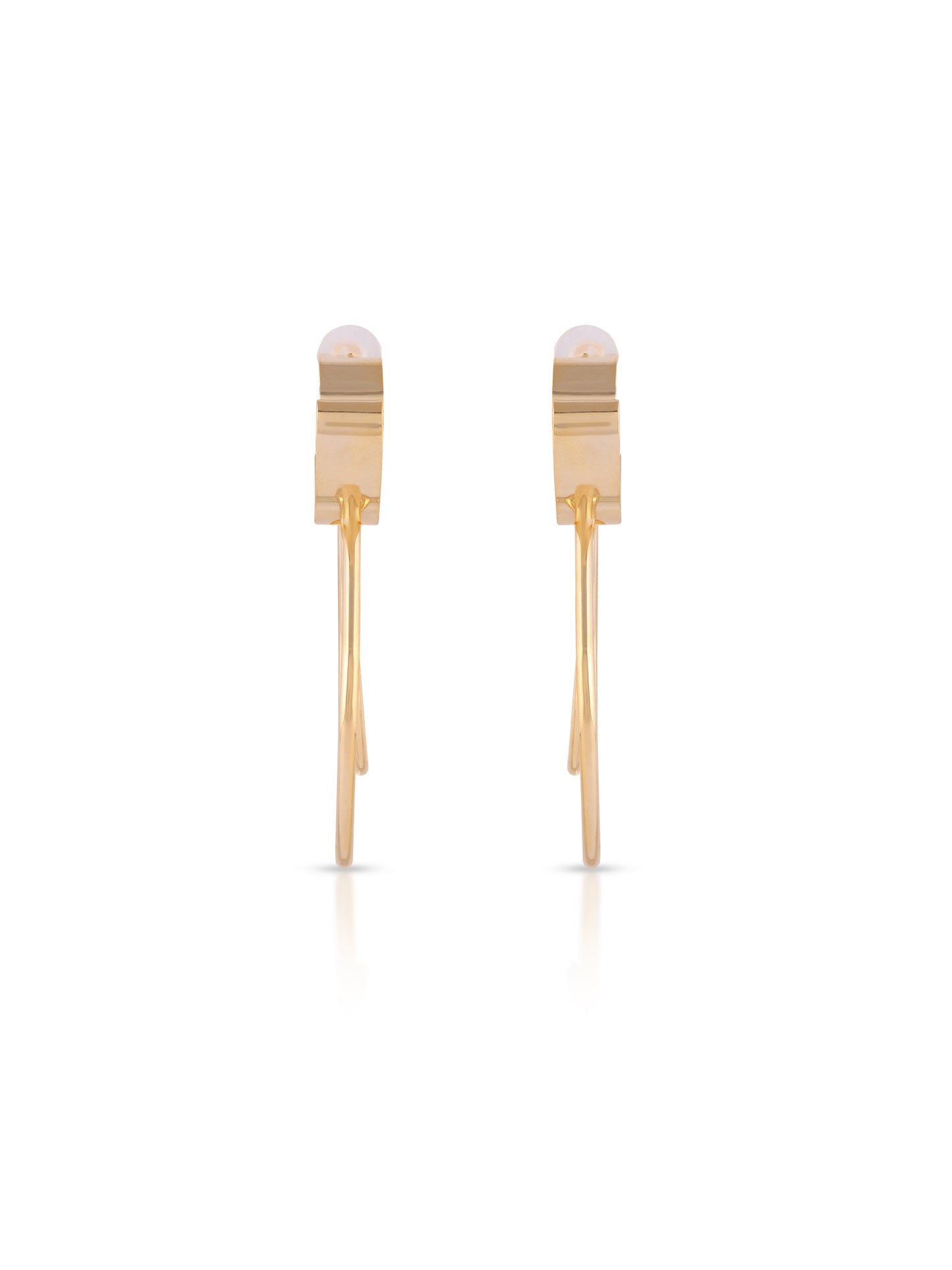 Gold Studded Drop Earrings