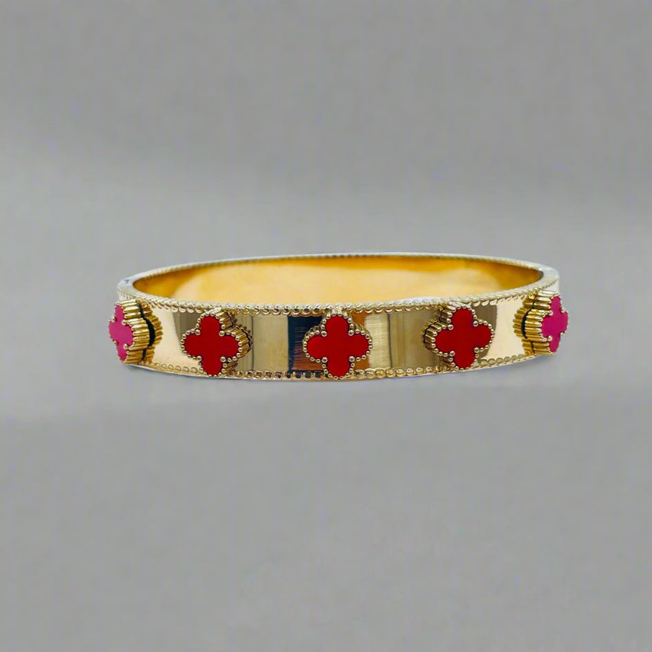 Red Floral Bracelet