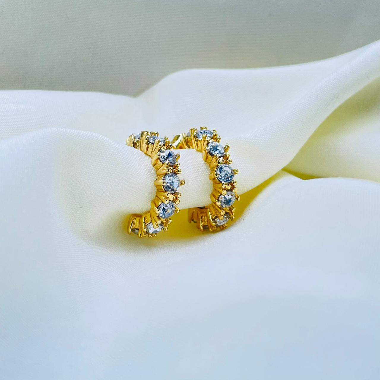 Studded Half Hoops