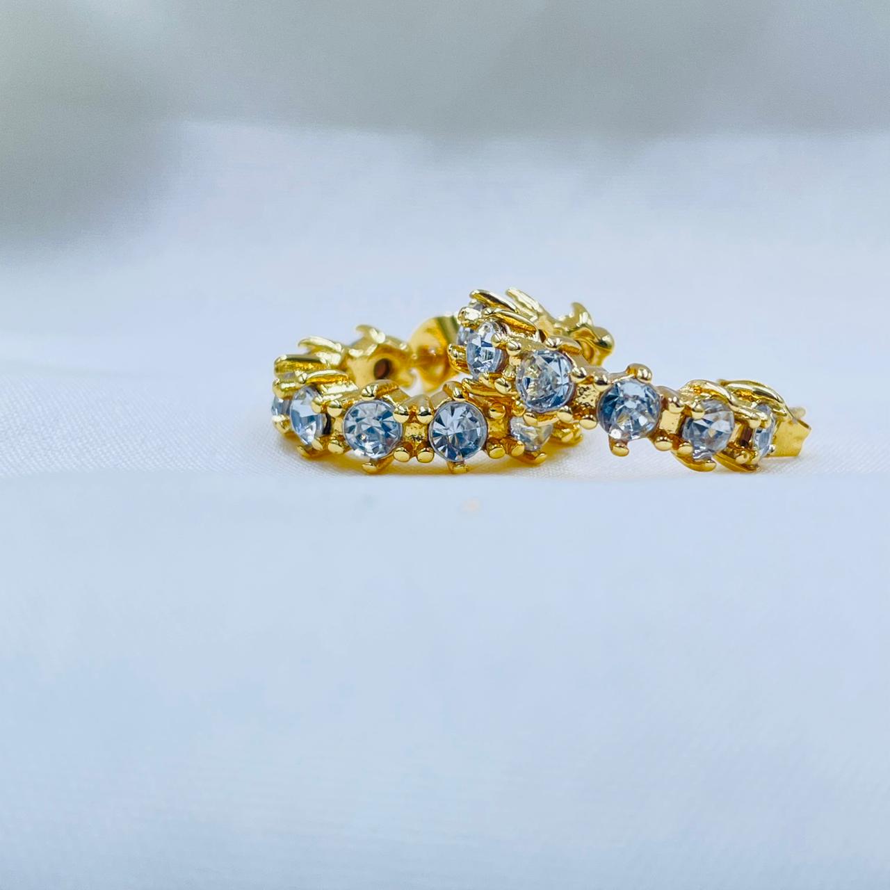 Studded Half Hoops