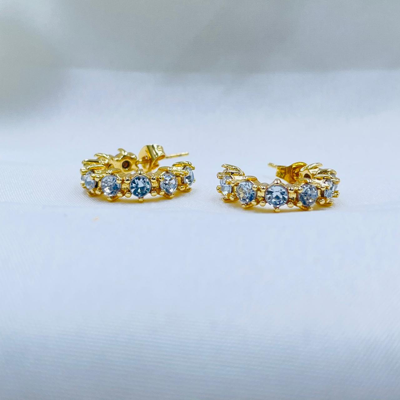 Studded Half Hoops