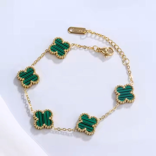 Clover Leaf Bracelet - Green