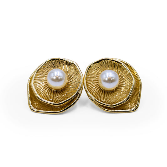 Sunlit Pearl Studs