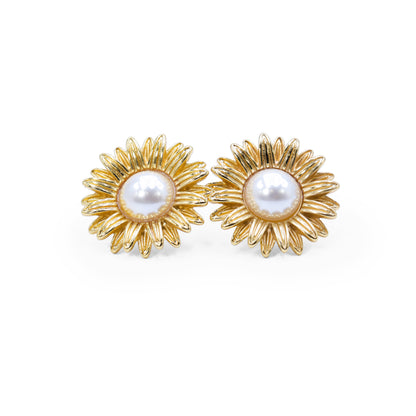 Ivory Bloom Pearl Studs