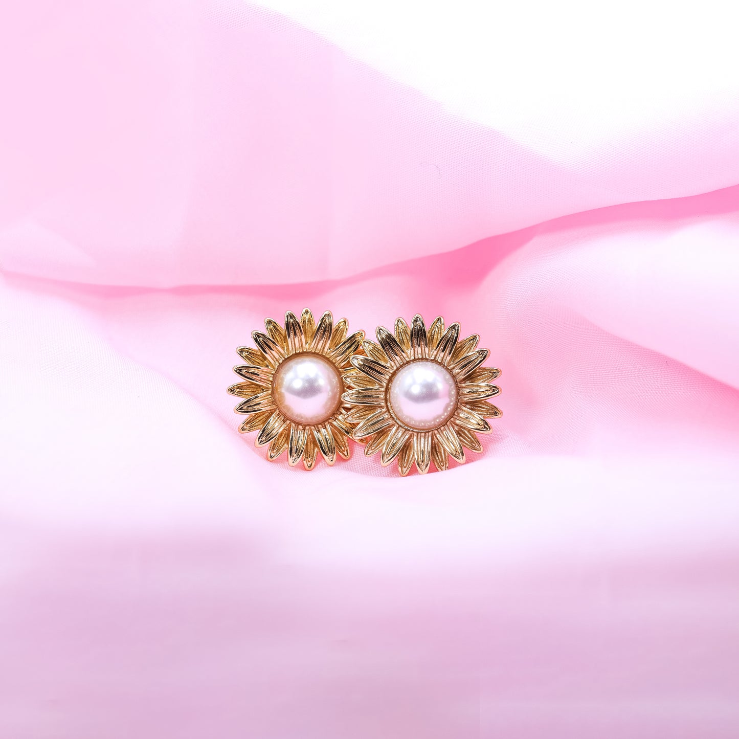 Ivory Bloom Pearl Studs