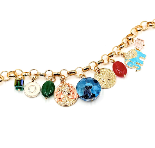 Jewel Tusk Charm Bracelet