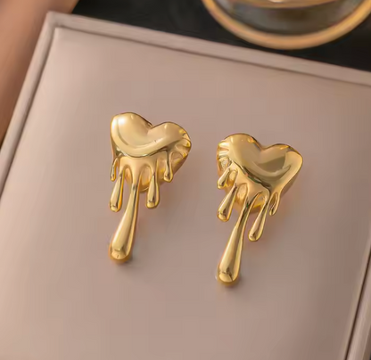 Melted Heart Earrings